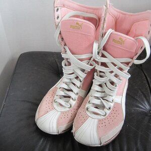 Pink Puma Schattenboxen Suede Sneaker Boots - Size 6 Ladies.